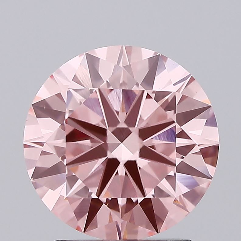 2.17 ct Fancy Intense Pink Round Lab Grown Diamond · VS1 · IGI Certified