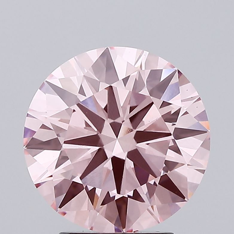 3.01 ct Fancy Vivid Pink Round Lab Grown Diamond · VS1 · IGI Certified