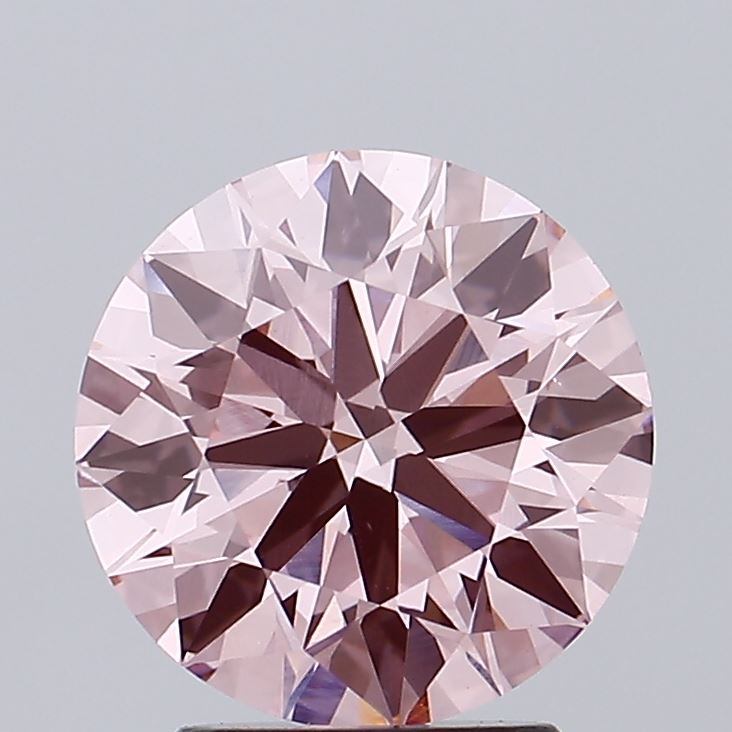 2.54 ct Fancy Vivid Pink Round Lab Grown Diamond · VS1 · IGI Certified