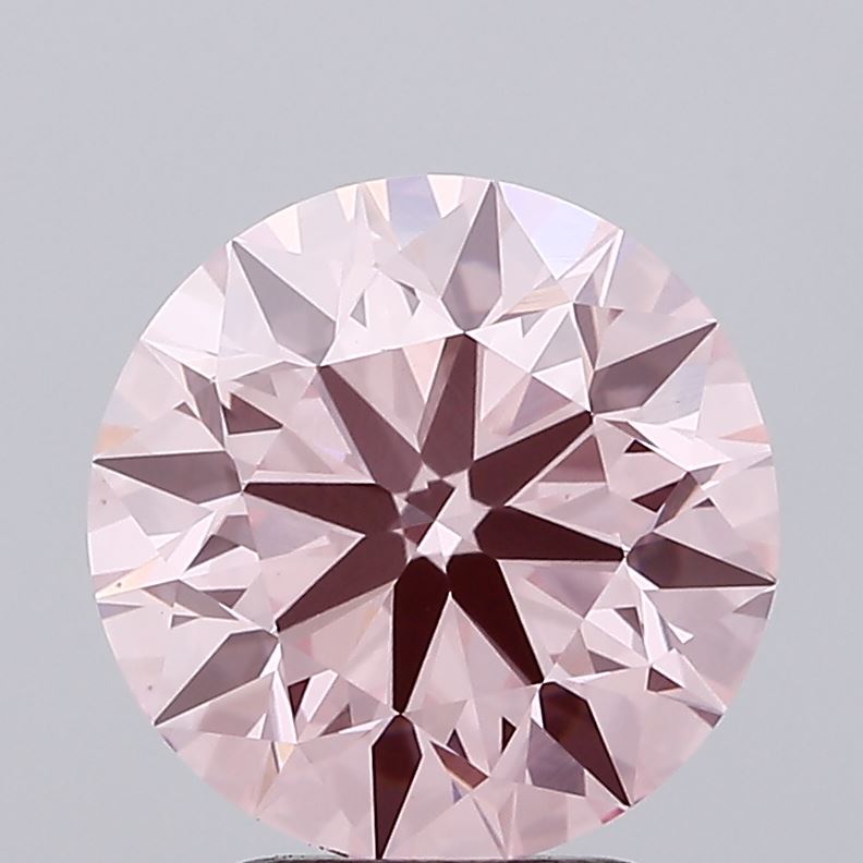 2.96 ct Fancy Intense Pink Round Lab Grown Diamond · VVS2 · IGI Certified