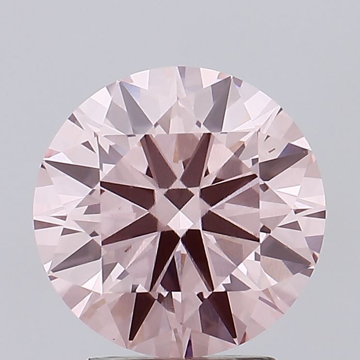 2.67 ct Fancy Intense Brownish Pink Round Lab Grown Diamond · VS1 · IGI Certified