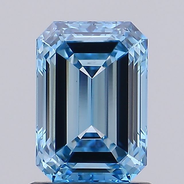 1.35 ct Fancy Intense Blue Emerald Lab Grown Diamond · VS1 · IGI Certified