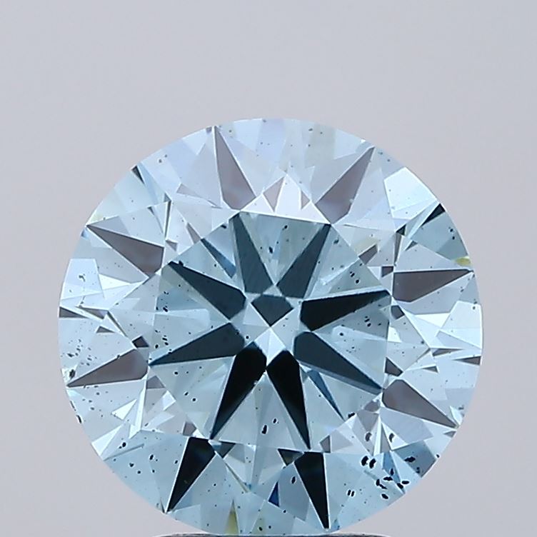 3.00 ct Fancy Intense Blue Round Lab Grown Diamond · SI2 · IGI Certified