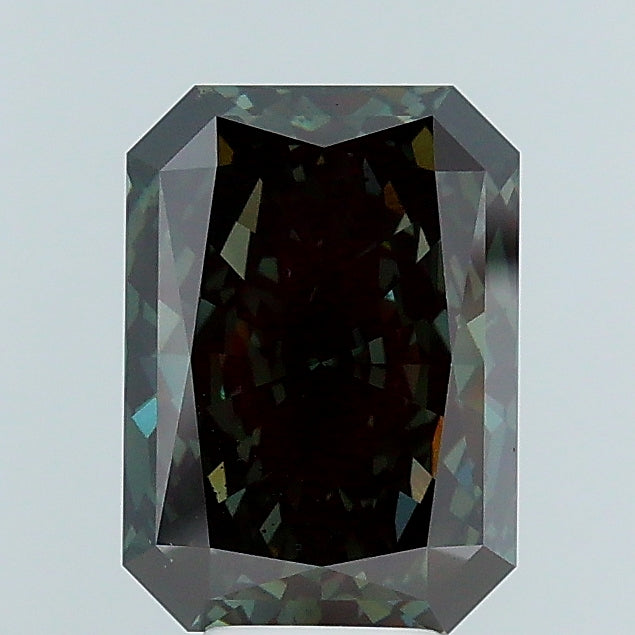 6.11 ct Fancy Deep Green Radiant Lab Grown Diamond · VS2 · IGI Certified