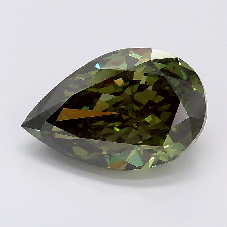 2.07 ct Fancy Vivid Green Pear Lab Grown Diamond · VS1 · IGI Certified