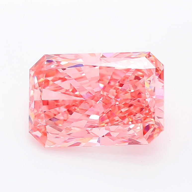 1.50 ct Fancy Vivid Pink Radiant Lab Grown Diamond · VS1 · IGI Certified