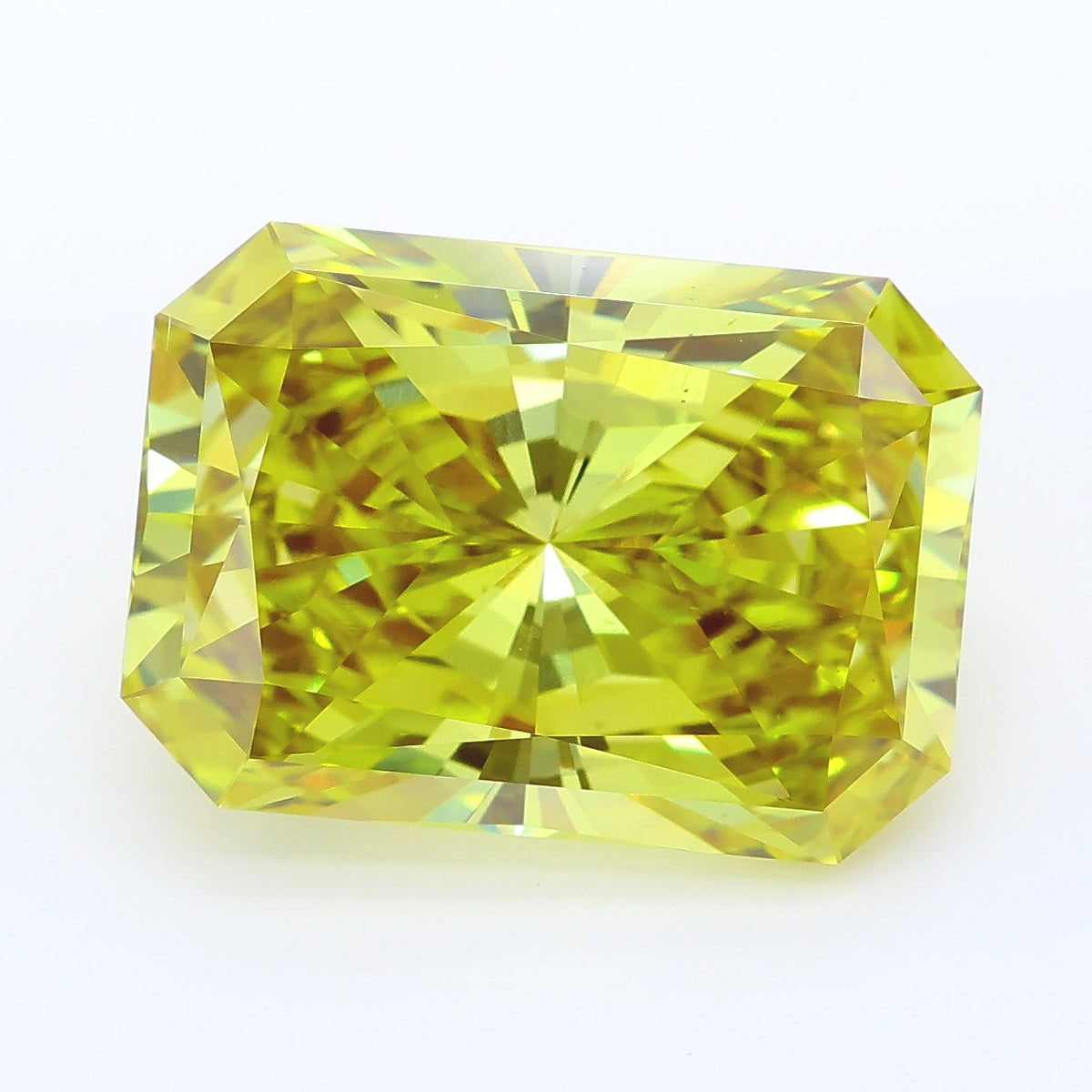 9.07 ct Fancy Vivid Yellow Radiant Lab Grown Diamond · VS1 · IGI Certified