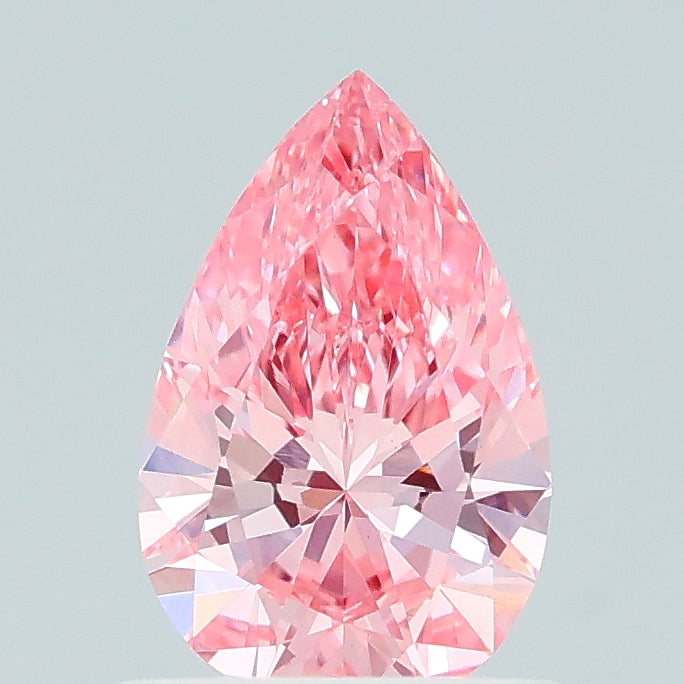 0.63 ct Fancy Vivid Pink Pear Lab Grown Diamond · VS2 · IGI Certified