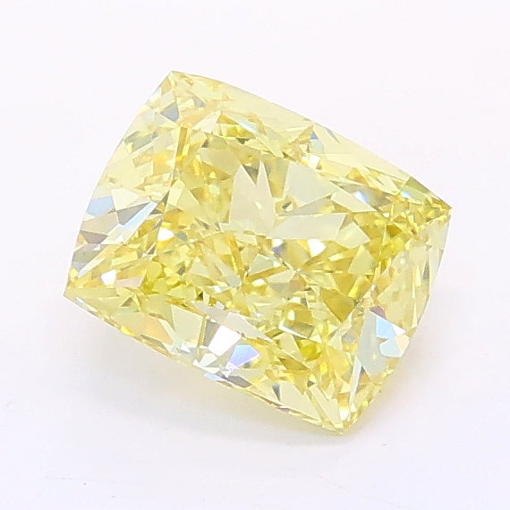 1.05 ct Fancy Light Yellow Cushion Lab Grown Diamond · VVS2 · IGI Certified