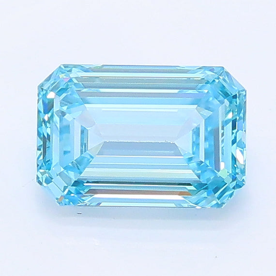 0.98 ct Fancy Vivid Blue Emerald Lab Grown Diamond · VVS2 · IGI Certified