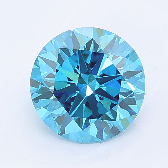 1.00 ct Fancy Vivid Blue Round Lab Grown Diamond · VS2 · IGI Certified