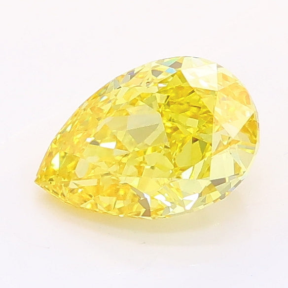 1.04 ct Fancy Vivid Yellow Pear Lab Grown Diamond · VS1 · IGI Certified