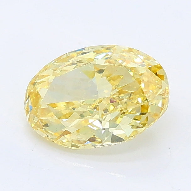1.03 ct Fancy Intense Yellow Oval Lab Grown Diamond · VS2 · IGI Certified