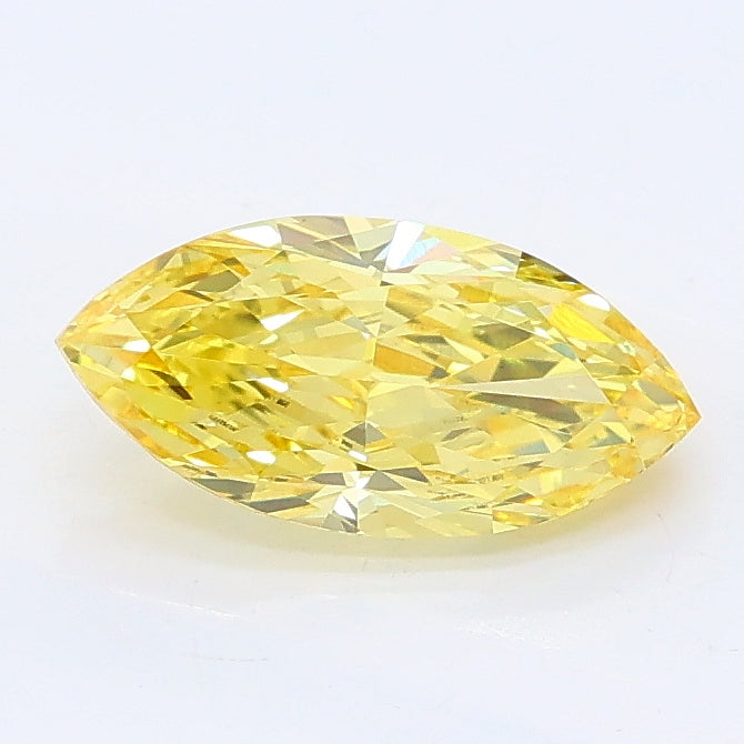 1.02 ct Fancy Vivid Yellow Marquise Lab Grown Diamond · VS1 · IGI Certified