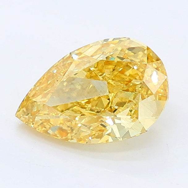 1.14 ct Fancy Intense Yellow Pear Lab Grown Diamond · SI1 · IGI Certified