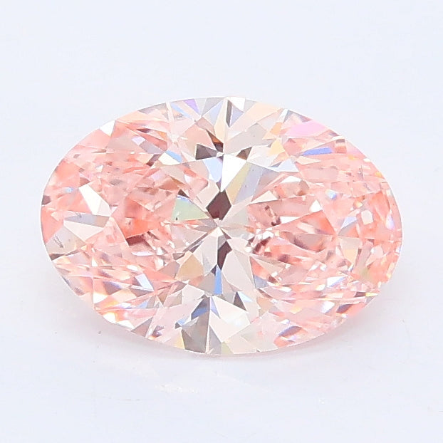 1.08 ct Fancy Intense Pink Oval Lab Grown Diamond · VS1 · IGI Certified