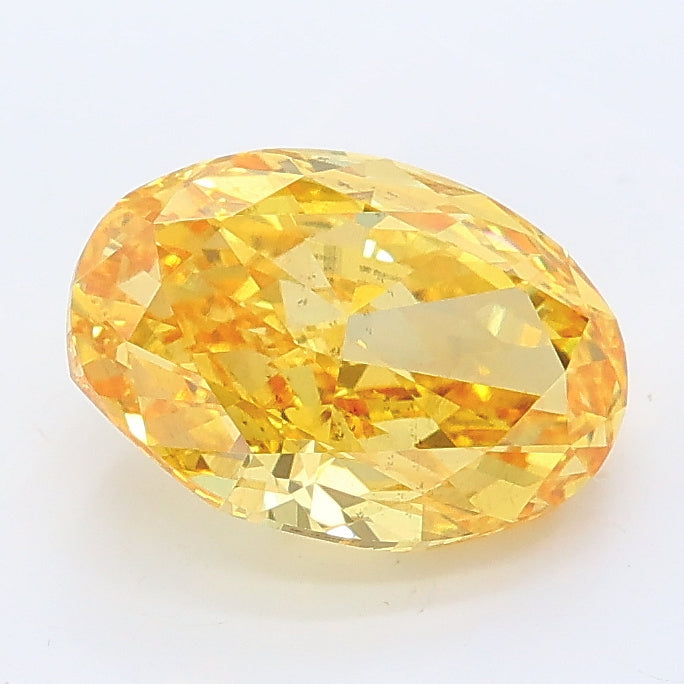 2.02 ct Fancy Vivid Yellow Oval Lab Grown Diamond · SI1 · IGI Certified