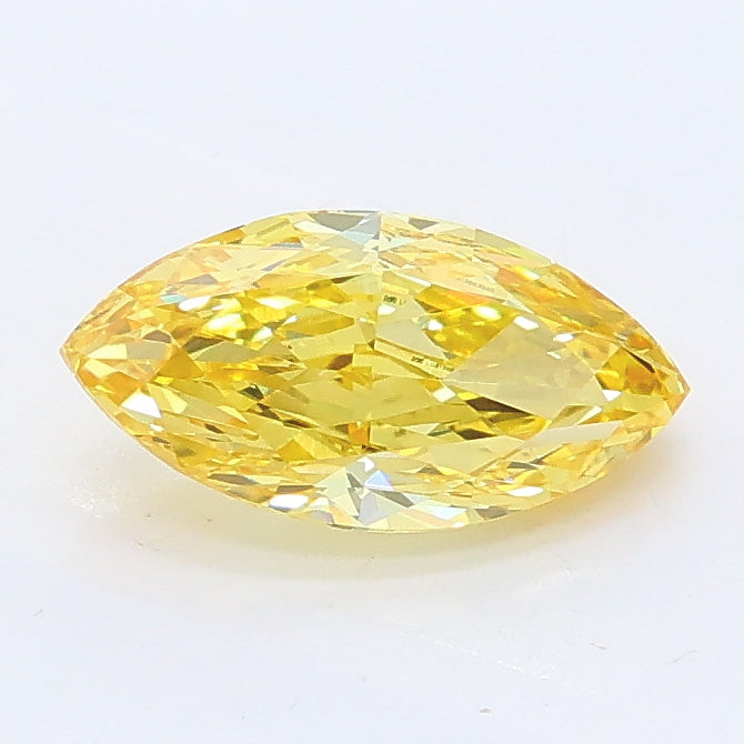 1.02 ct Fancy Vivid Yellow Marquise Lab Grown Diamond · VVS2 · IGI Certified