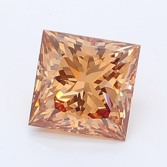 0.97 ct Fancy Yellowish Brown Princess Lab Grown Diamond · VVS2 · IGI Certified