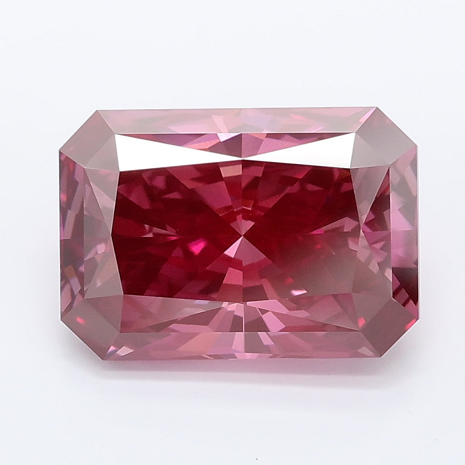 3.90 ct Fancy Deep Pink Radiant Lab Grown Diamond · VVS2 · IGI Certified