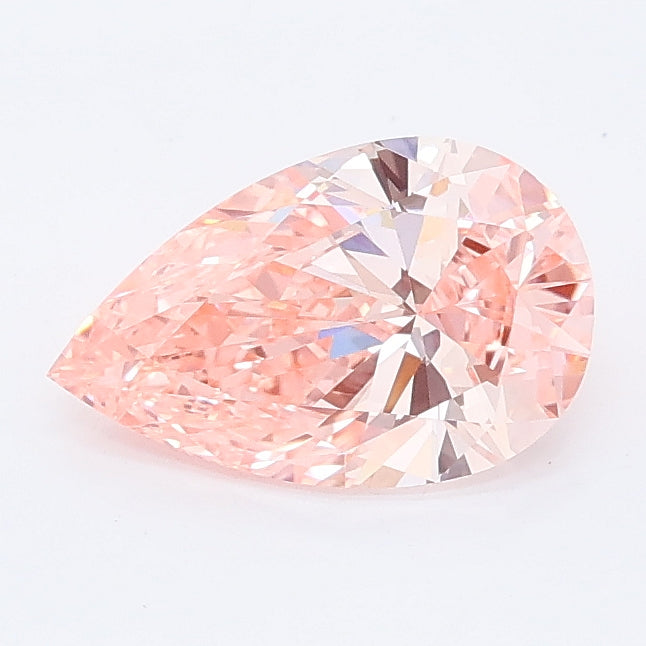 0.98 ct Fancy Vivid Pink Pear Lab Grown Diamond · VVS2 · IGI Certified