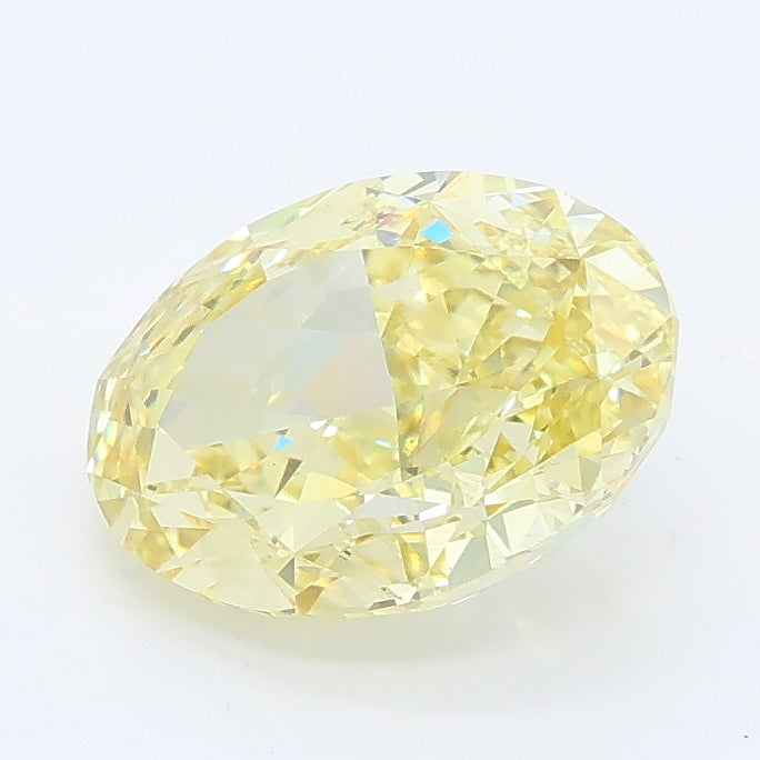 2.18 ct Fancy Intense Yellow Oval Lab Grown Diamond · VS1 · IGI Certified