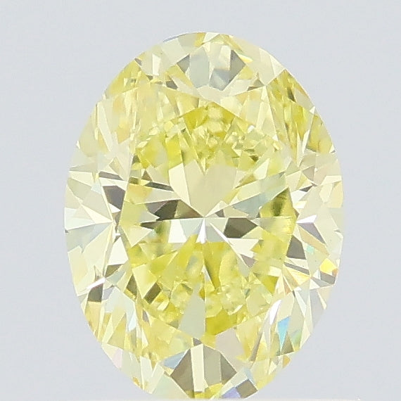 0.77 ct Fancy Intense Yellow Oval Lab Grown Diamond · VVS2 · IGI Certified
